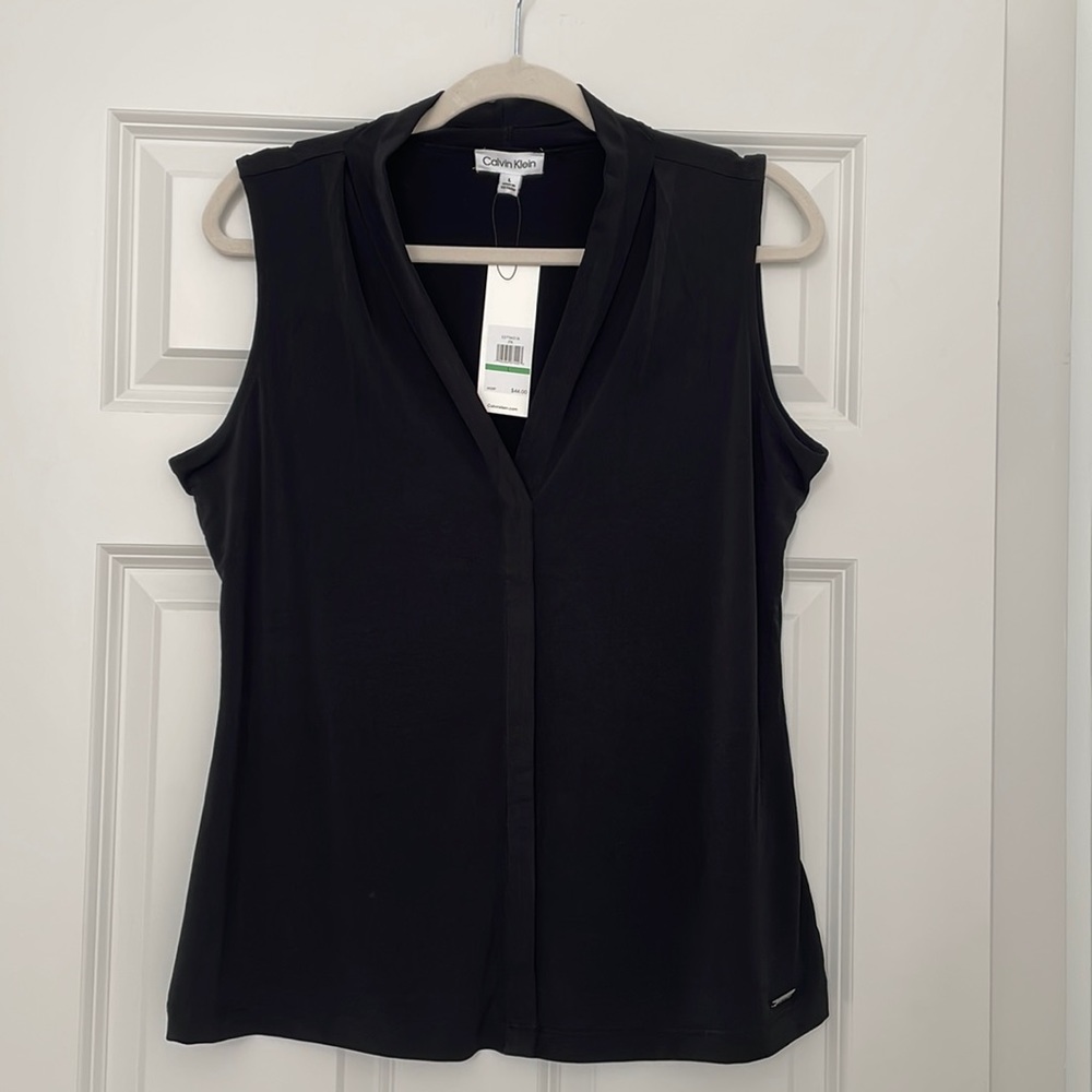 Calvin Klein Black sleeveless blouse